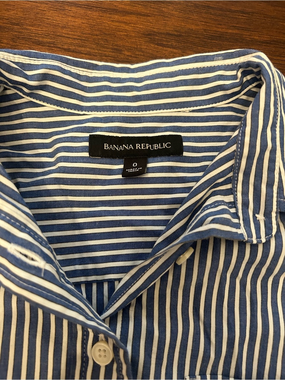 Banana Republic Blue and White Striped Shirt Dress - Picture 2 of 3